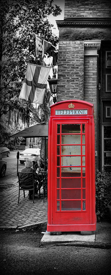 The Red Telephone Box - Time for Tea III Photograph by Lee Dos Santos