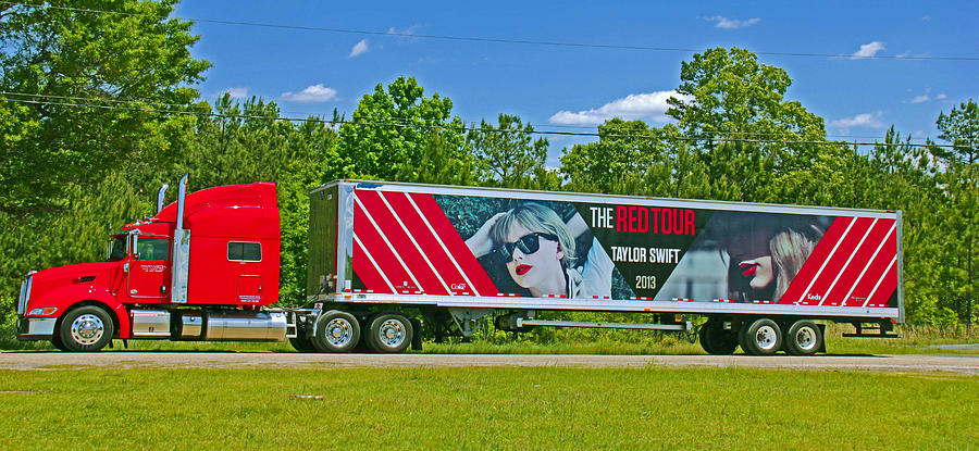 The Red Tour truck Photograph by Andy Lawless