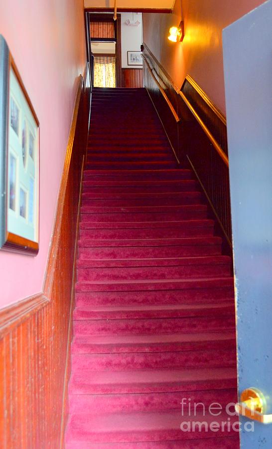 The Red Velvet Staircase Photograph by Mary Deal
