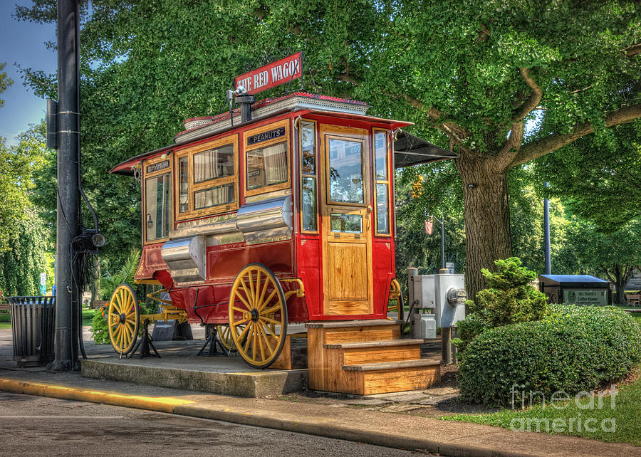 The Red Wagon of Sandusky Ohio Photograph by Pamela Baker