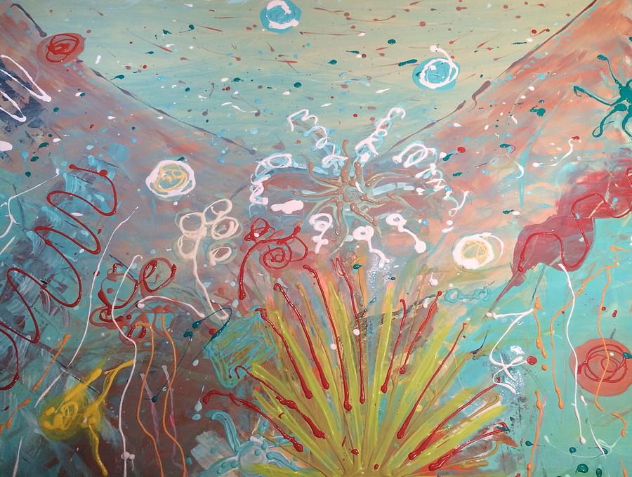 Fish Painting - The Reef by Theresa Simos