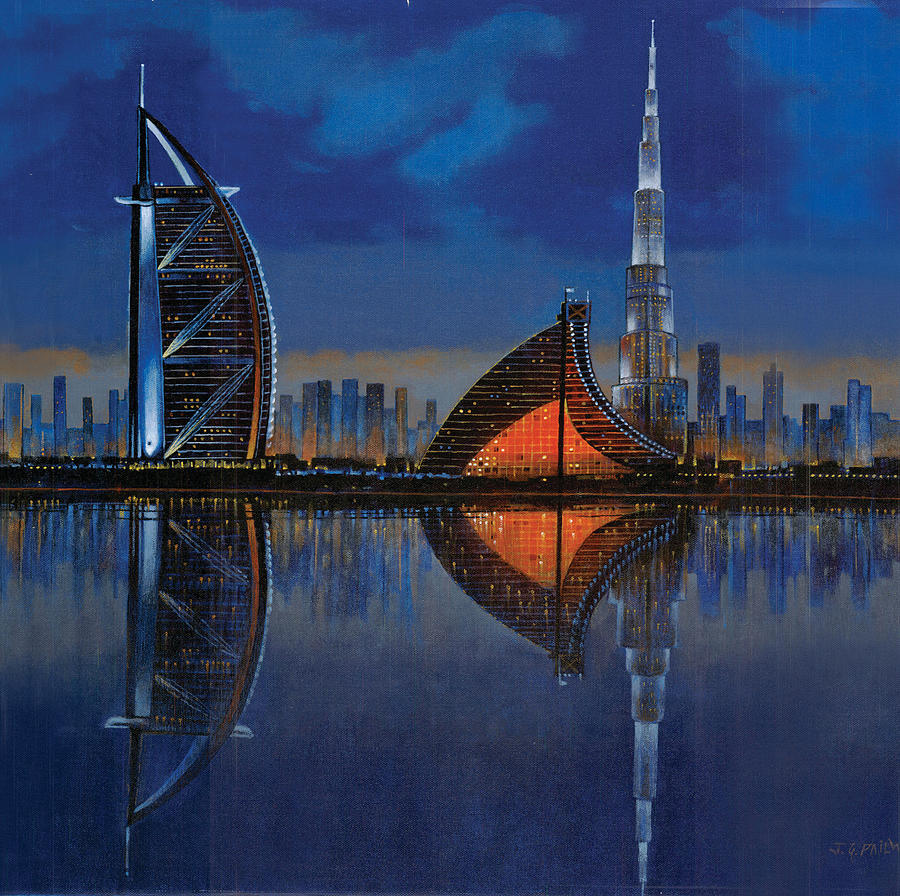Architecture Painting - The Reflection  by Art Tantra