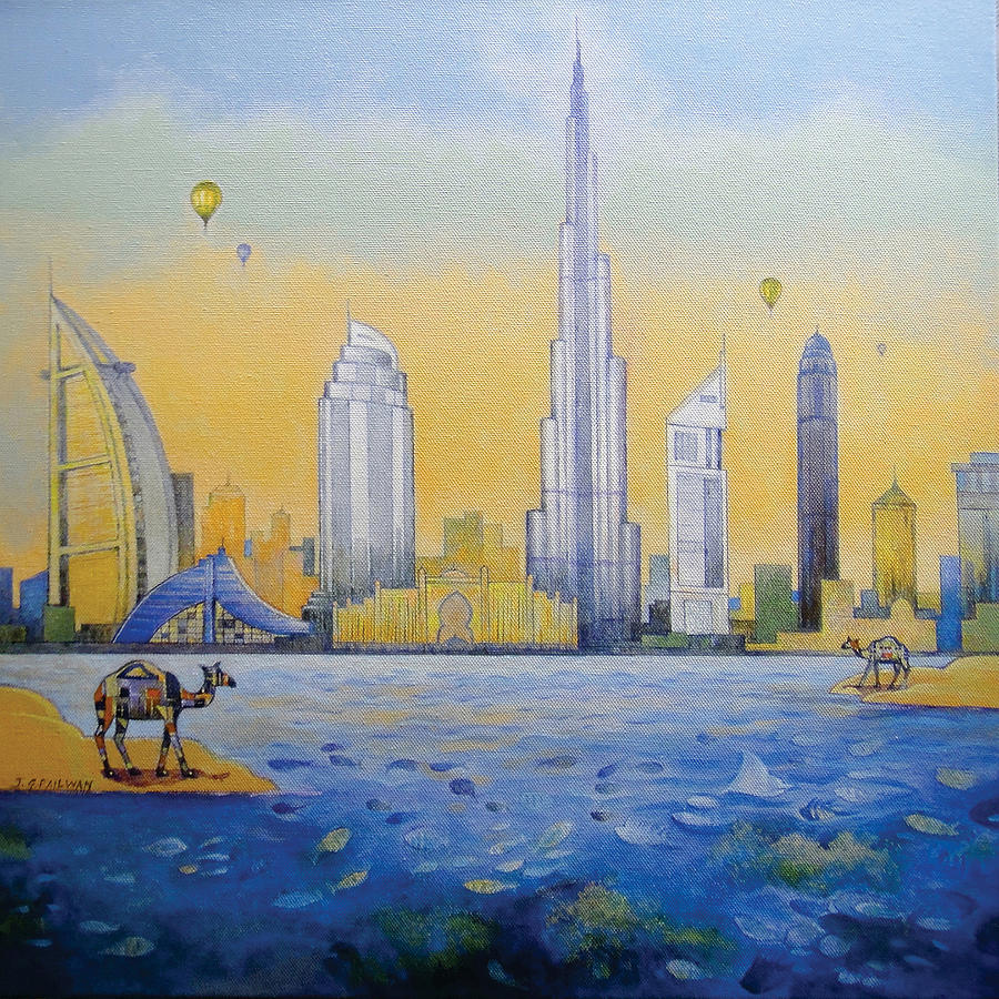 Architecture Painting - The Reflection Camel by Art Tantra