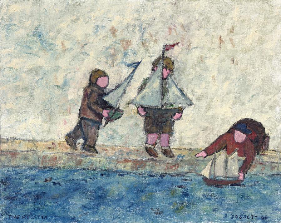 Boat Painting - The Regatta by David Dossett