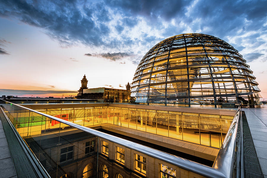 The Reichstag Dome,berlin Photograph by Mlenny