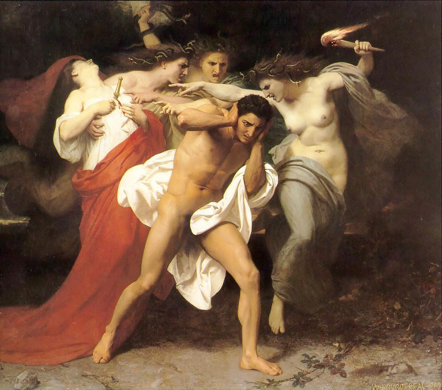 The Remorse of Orestes Digital Art by William Bouguereau