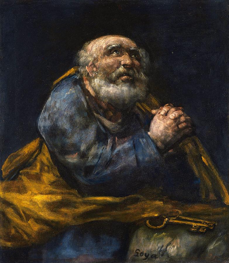 Francisco Goya Painting - The Repentant St. Peter by Francisco Goya
