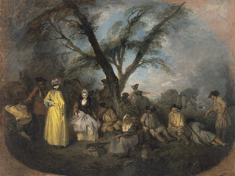 The Rest Painting by Antoine Watteau