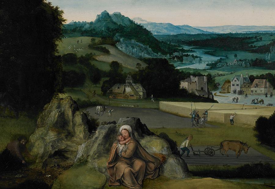 The Rest on the Flight into Egypt Painting by Joachim Patinir - Pixels