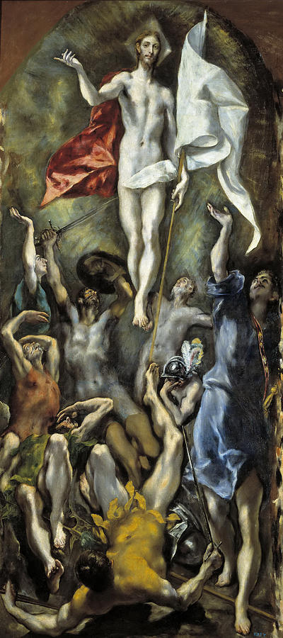 The Resurrection Painting by El Greco