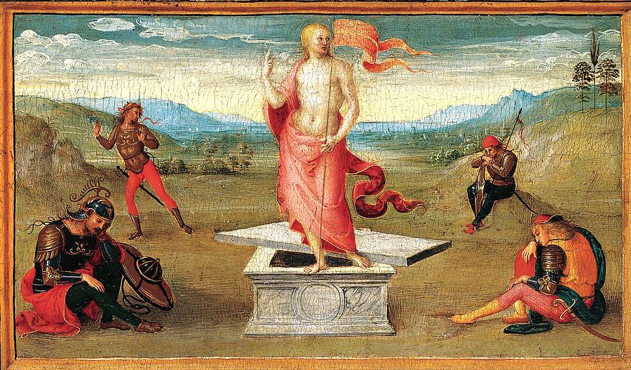 Panels Painting - The Resurrection by Perugino