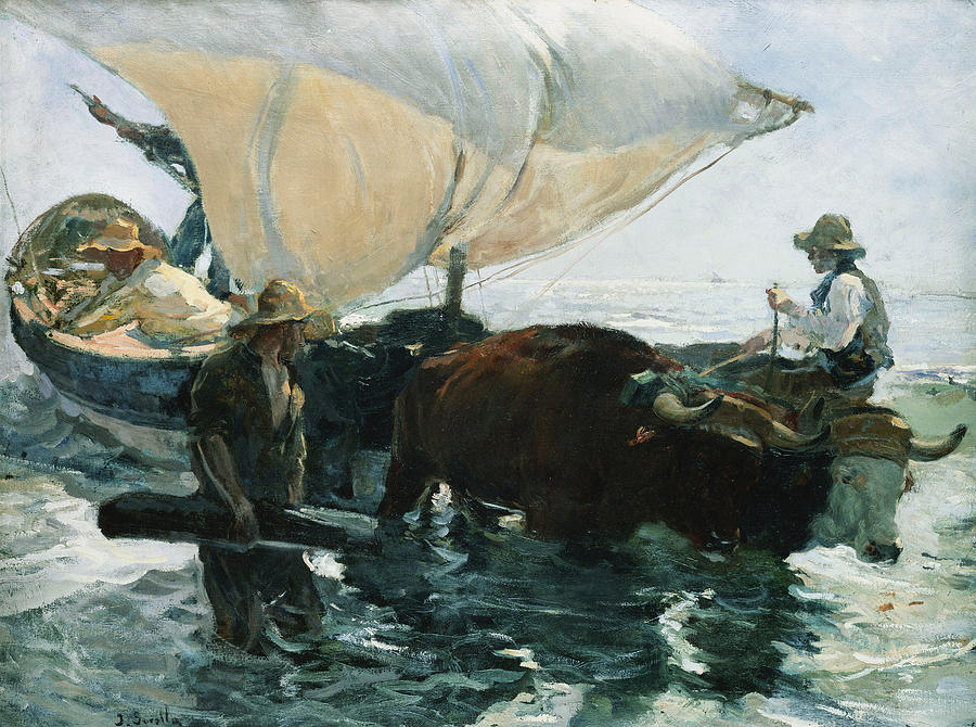 Boat Painting - The Return from Fishing by Joaquin Sorolla y Bastida