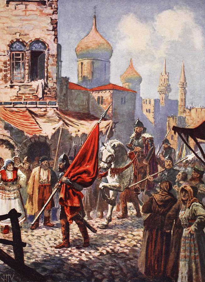 Flag Drawing - The Return Of Ivan The Terrible by John Harris Valda