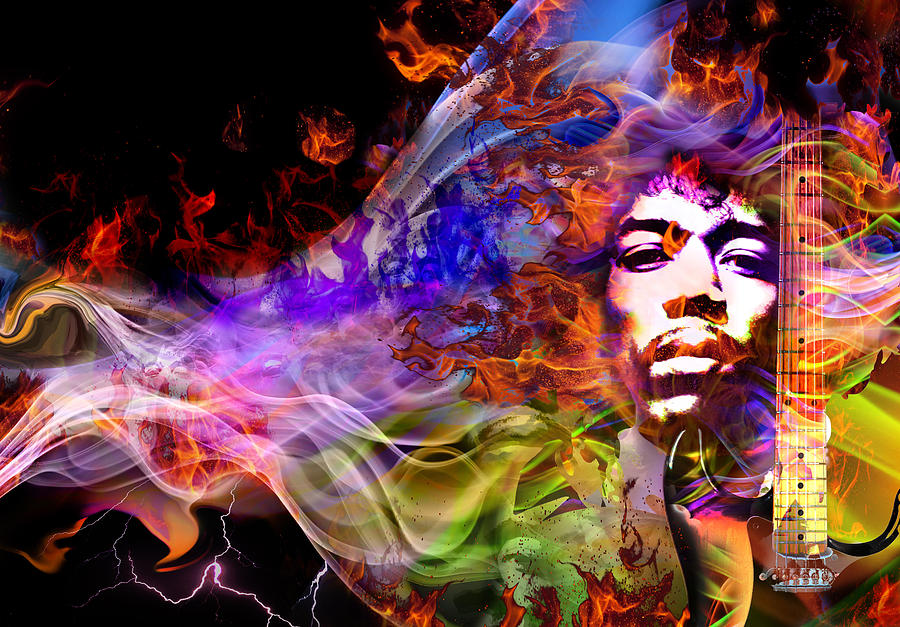 The Return of Jimi Hendrix Digital Art by Mal Bray