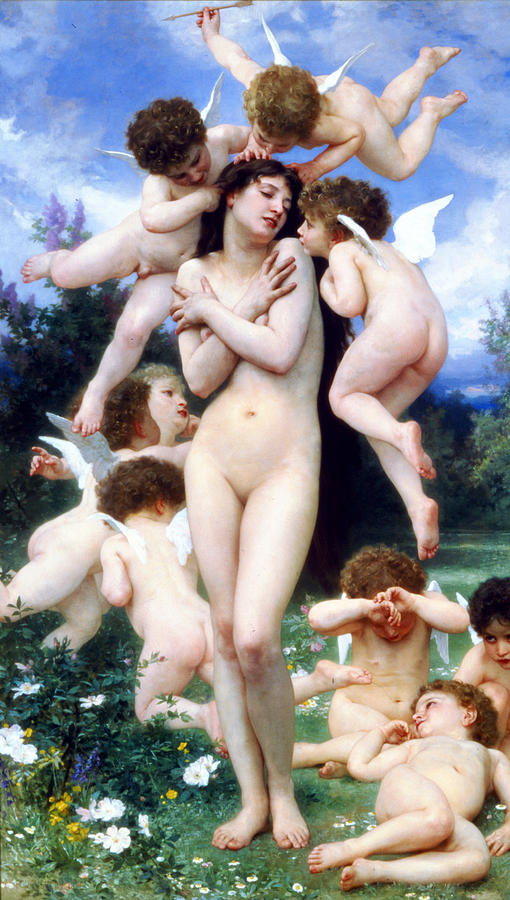 The Return of Spring Painting by William-Adolphe Bouguereau