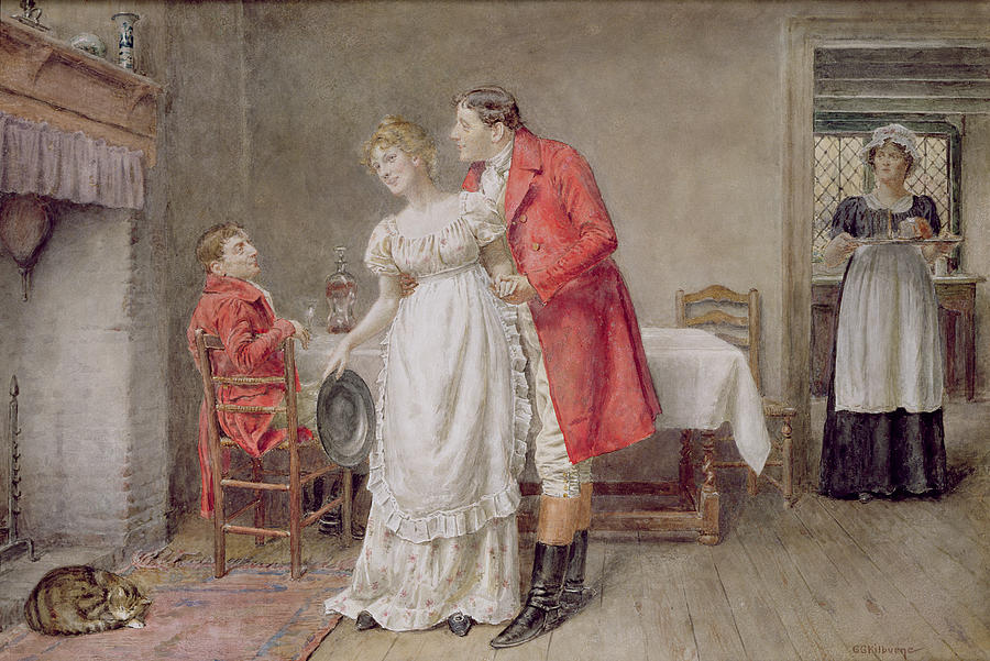 The Return of the Huntsman  Painting by George Kilburne