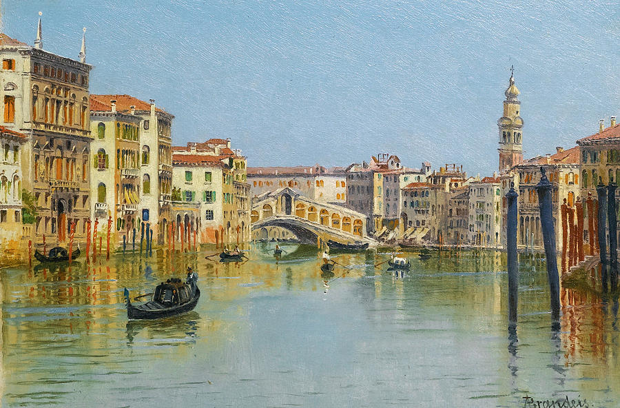 The Rialto Bridge. Venice Painting by Antonietta Brandeis