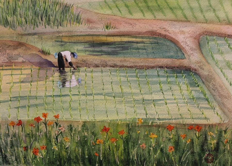 The Rice Planter Painting by Kelly Miyuki Kimura