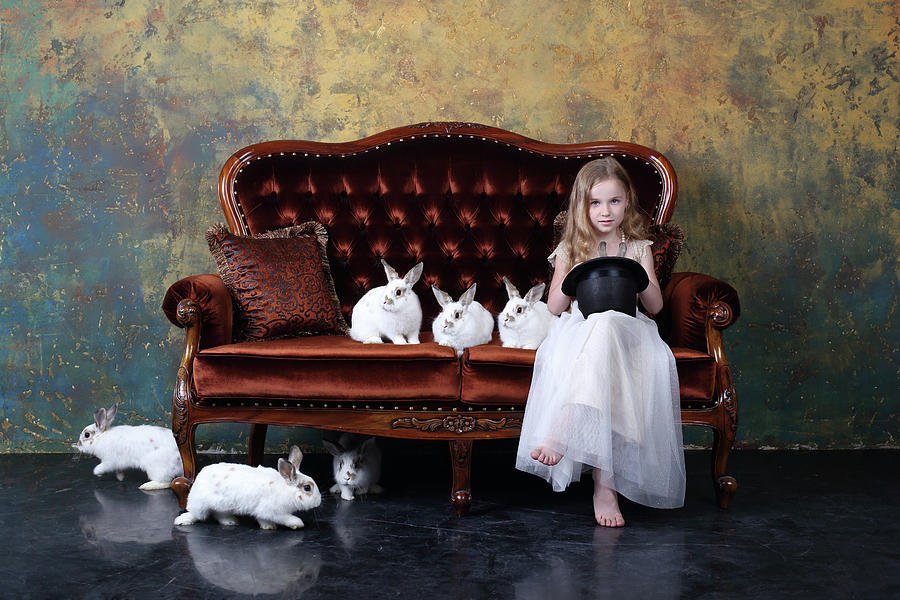 Humour Photograph - The Riddle Or how Many Rabbits Are There On The Photo? by Victoria Ivanova