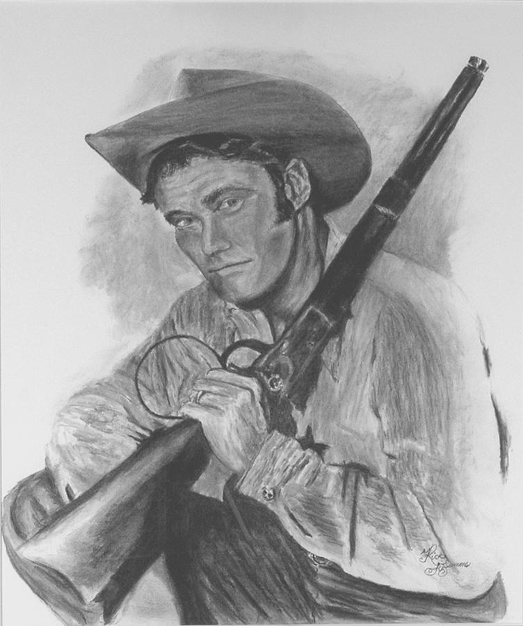The Rifleman Drawing by Rick Fitzsimons