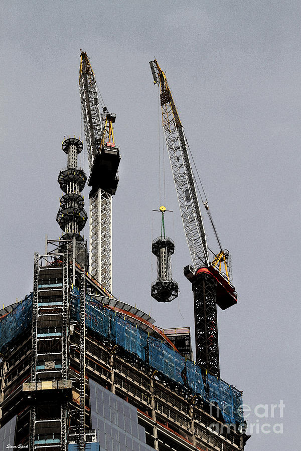 The rising WTC Spire Photograph by Steven Spak