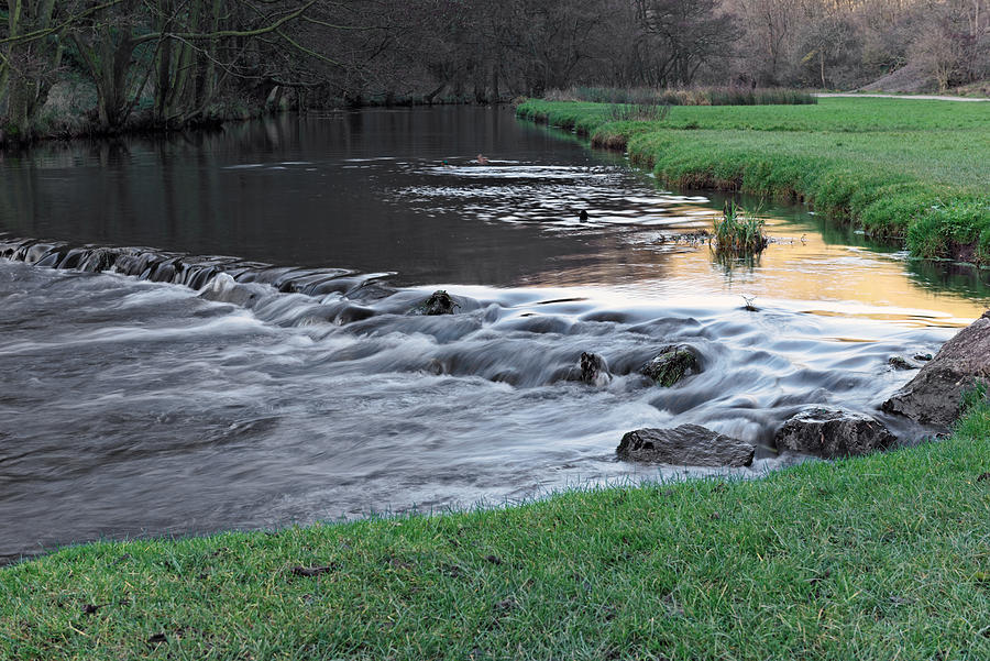 The River and Weir - Dovedale Photograph by Rod Johnson