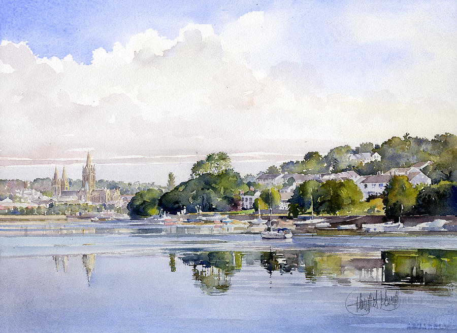 Boat Painting - The river at Truro by Margaret Merry