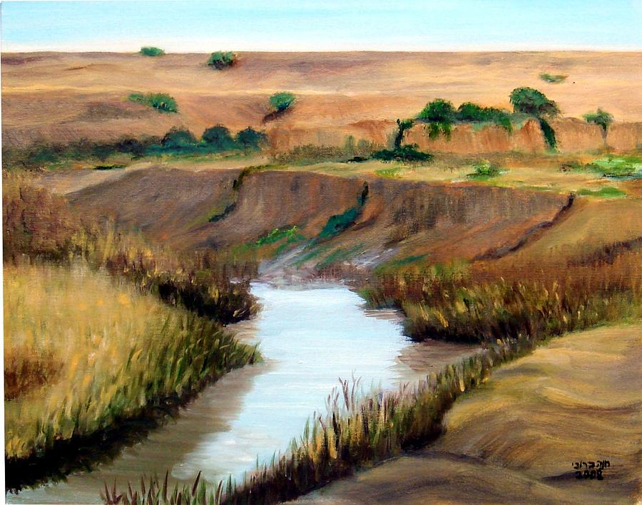 the river Jordan Painting by Hannah Baruchi