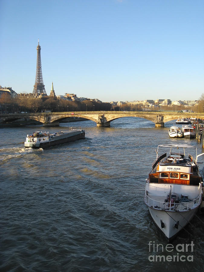Paris Photograph - The River Seine in Paris by Kiril Stanchev