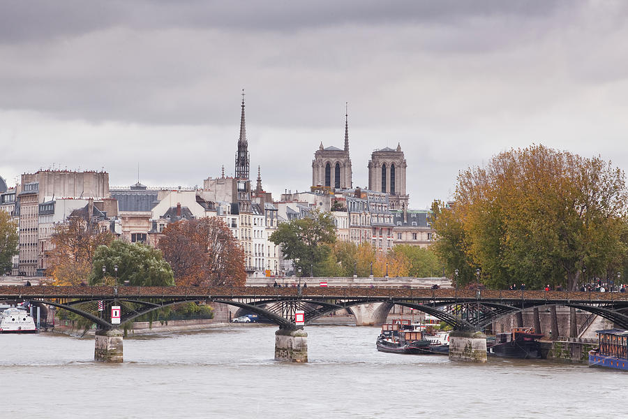 The River Seine Running Through Paris Photograph by Julian Elliott Photography