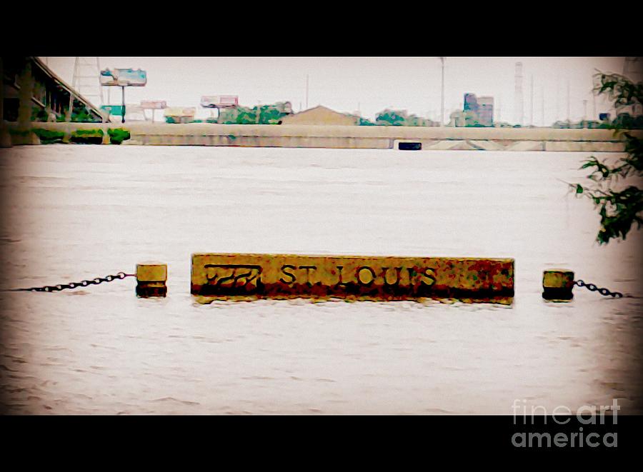 The Riverfront 37 Feet Past Flood Stage Photograph by Kelly Awad