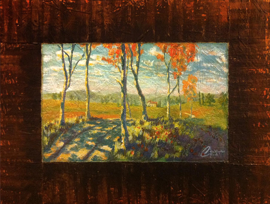 Fall Painting - The Road Home II by Christopher Clark