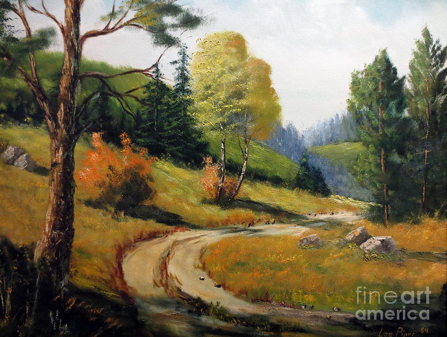 Nature Painting - The Road Not Taken by Lee Piper