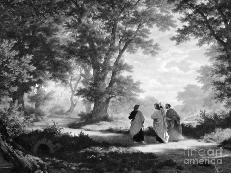 The Road To Emmaus Monochrome Photograph