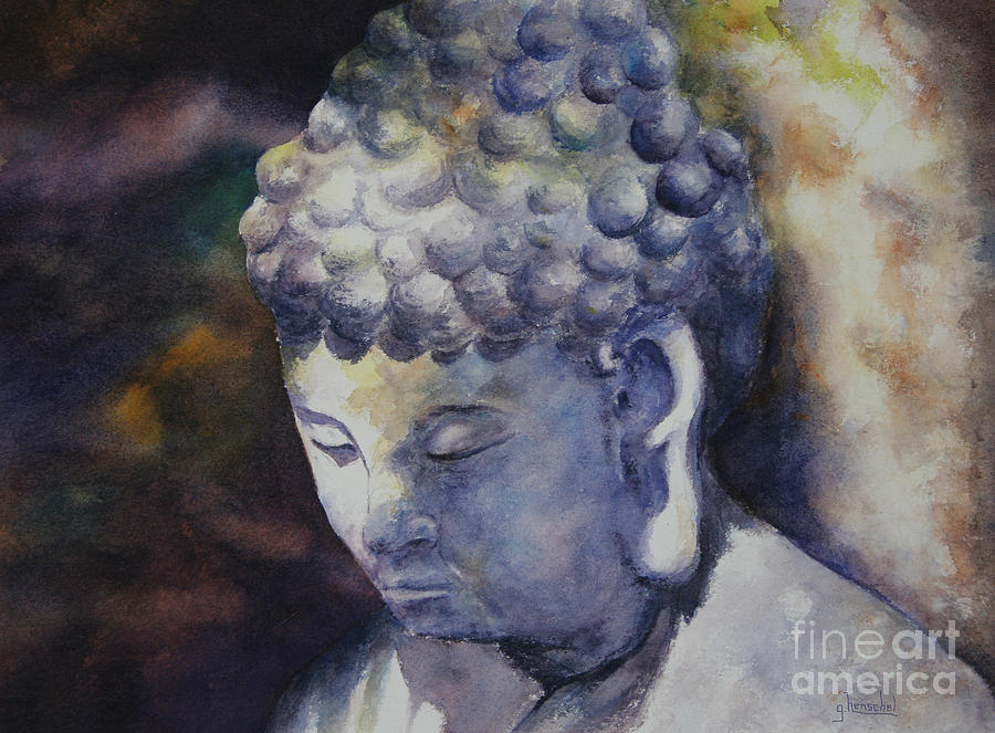 Buddha Painting - The Roadside Buddha by Glenyse Henschel