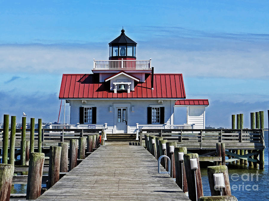 The Roanoke Marshes lighthouse  Photograph by Dawn Gari
