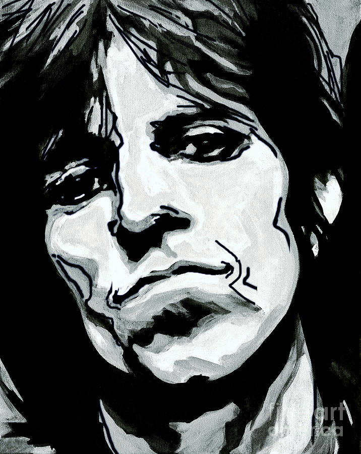 The Rock Star-Keith Richards Painting by Tanya Filichkin