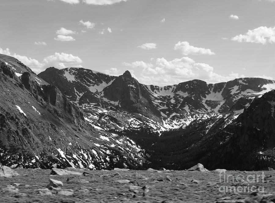 The Rockies Monochrome Photograph by Barbara Bardzik