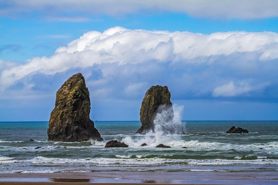 The Rocks at Cannon Beach Photograph by Ken Stanback