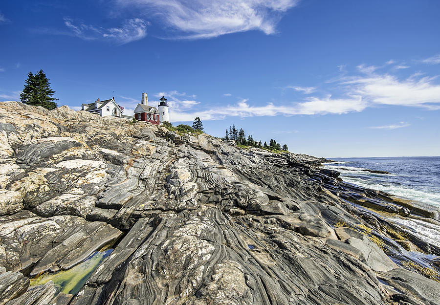 The Rocks at Pemaquid Point Maine Photograph by Gordon Ripley