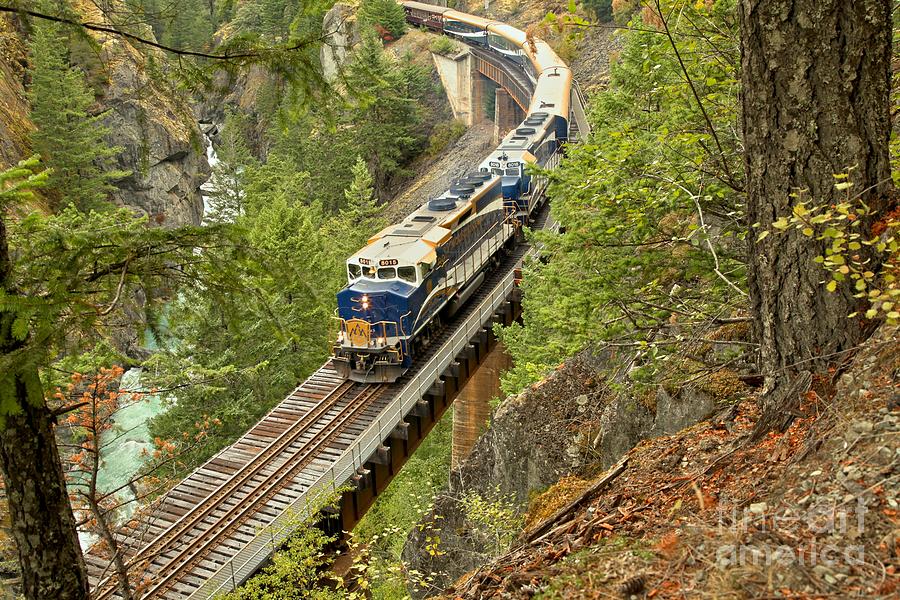 Train Photograph - The Rocky Mountaineer Train by Adam Jewell