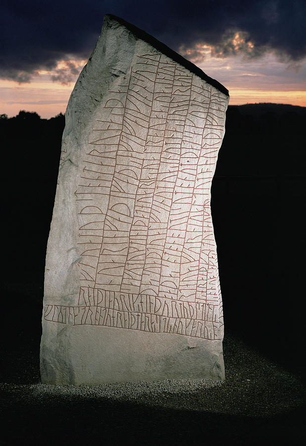 The Rok Runestone Photograph by Bjorn Svensson/science Photo Library