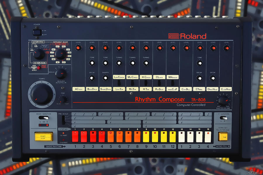 Bass Photograph - The Roland TR-808 Rhythm Composer Drum Machine by Gordon Dean II