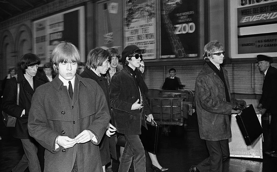 Mick Jagger Photograph - The Rolling Stones Arrive in Dublin by Irish Photo Archive