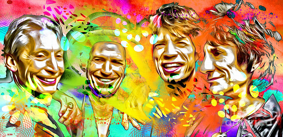 The Rolling Stones Pop Art Painting Painting By Daniel Janda