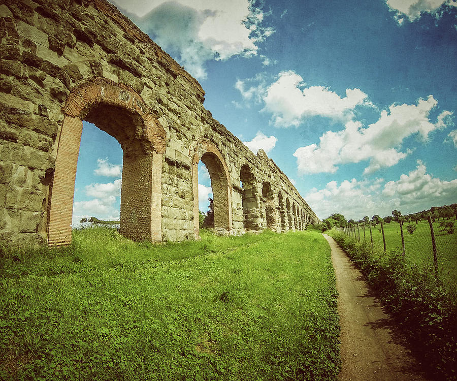 The Roman Aqueduct At Parco Degli Photograph by Piola666