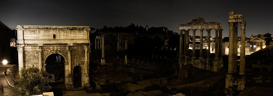 The Roman Forum at night Photograph by Weston Westmoreland