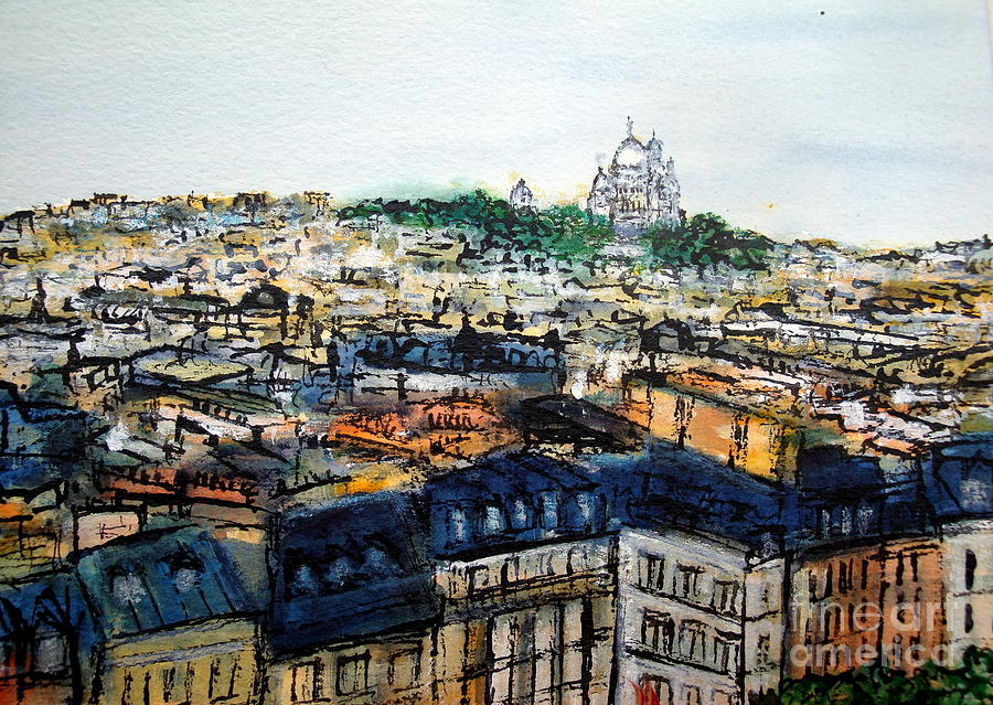 The Rooftops of Paris Painting by Jackie Sherwood