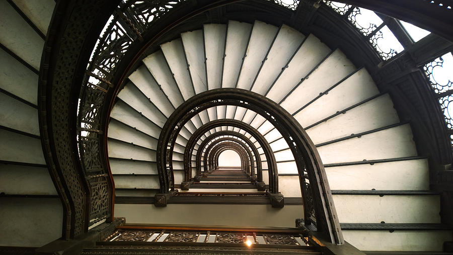 The Rookery Staircase LaSalle St Chicago Illinois Photograph by Kelly Hazel