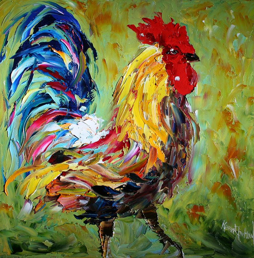 The Rooster Painting by Karen Tarlton